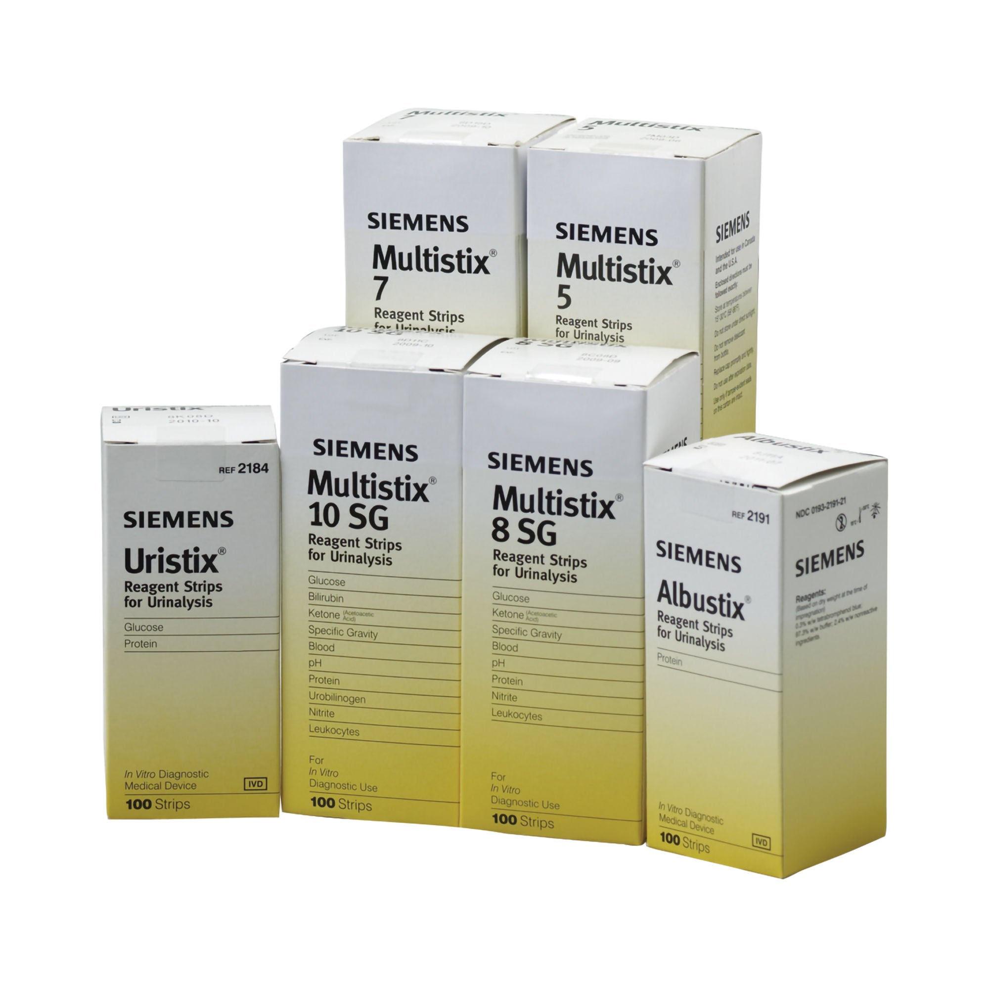 Multistix® Urinalysis Reagent Strips, General Chemistry tests