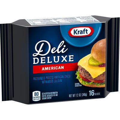 Kraft Deli Deluxe American Cheese Slices, 16 ct Pack
