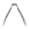 9 ½-inch heavy-duty stainless steel one-piece scalloped tongs