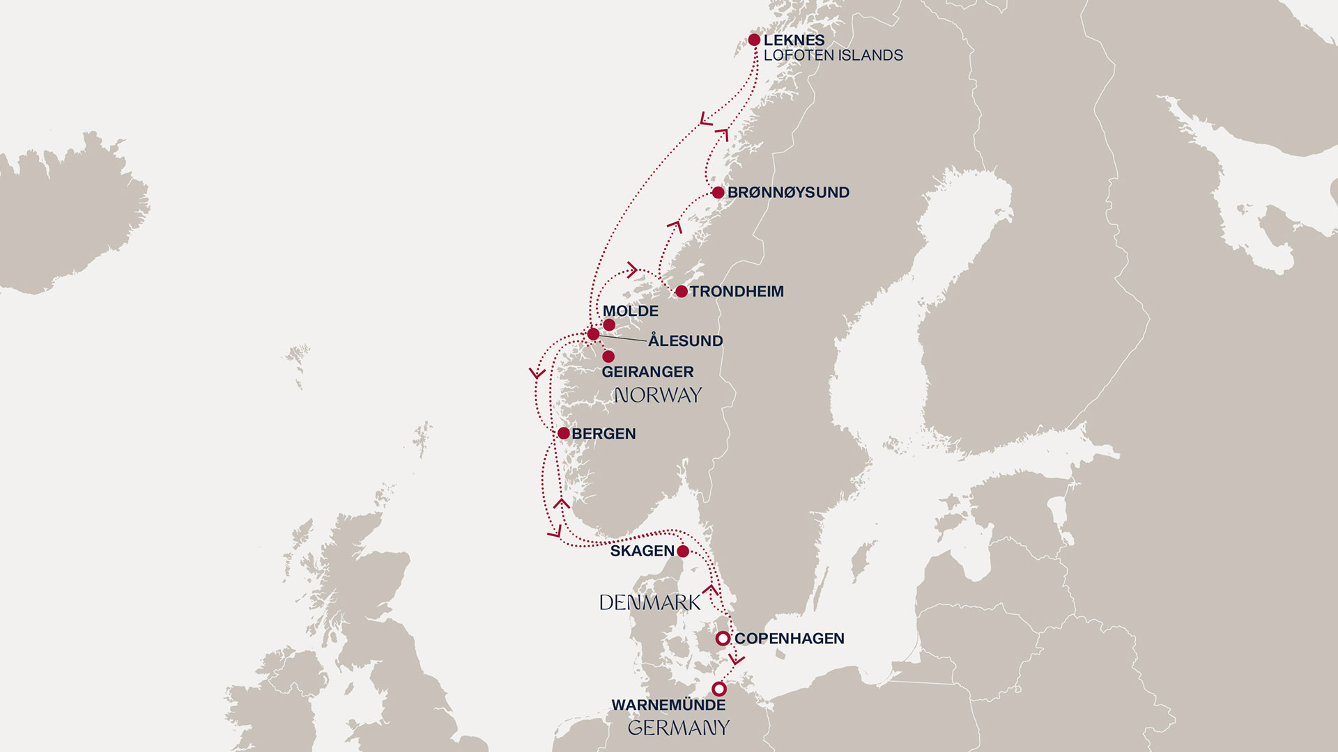 Itinerary map