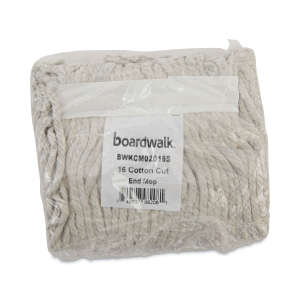 Boardwalk, Cotton Cut-End Wet Mop Head with 1" Headband, #16, White