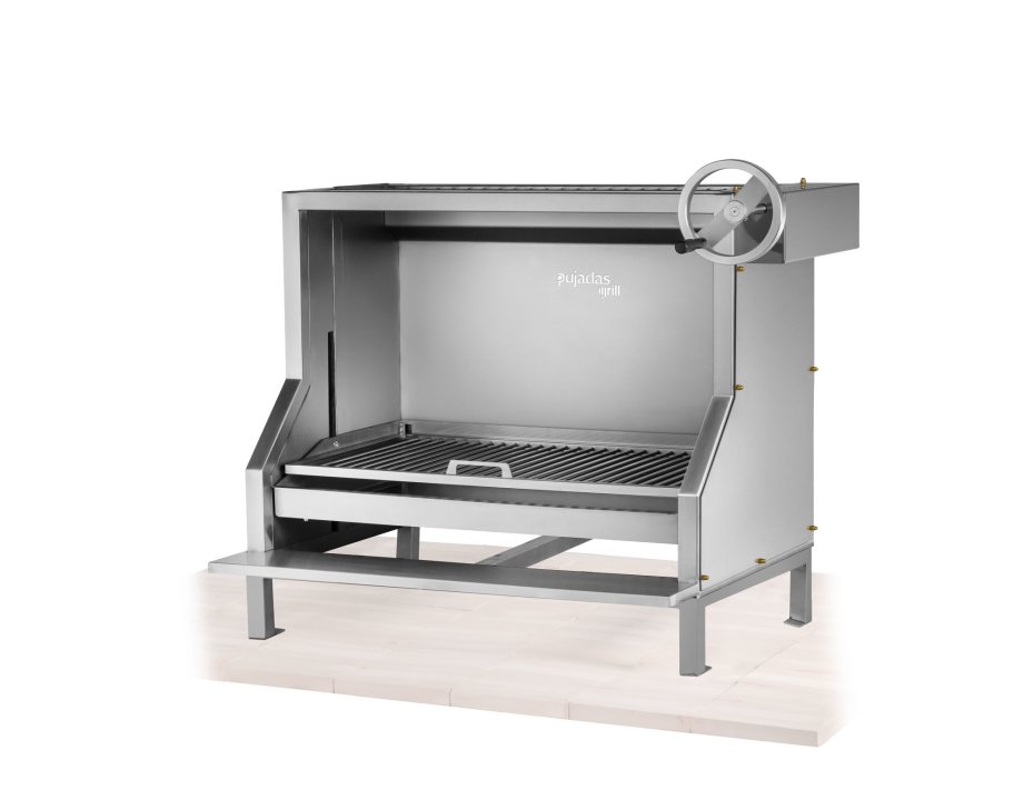 Open Grill Without Refractory Base Stainless Steel with V shape grill