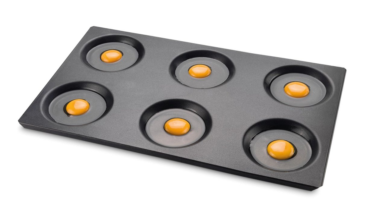 Bandeja GN 1/1 con multiunidades de aluminio con recubrimiento antiadherente