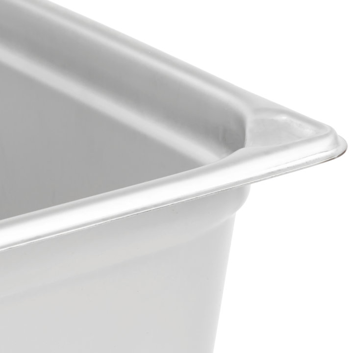 Half-size 6-inch-deep Super Pan® heavy-duty stainless steel transport pan