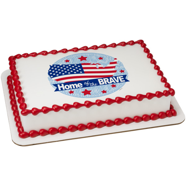 Patriotic Round PhotoCake® Edible Image®