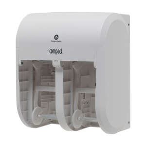 Georgia Pacific, Compact Quad 4-Roll, Coreless Bath Tissue Dispenser, White