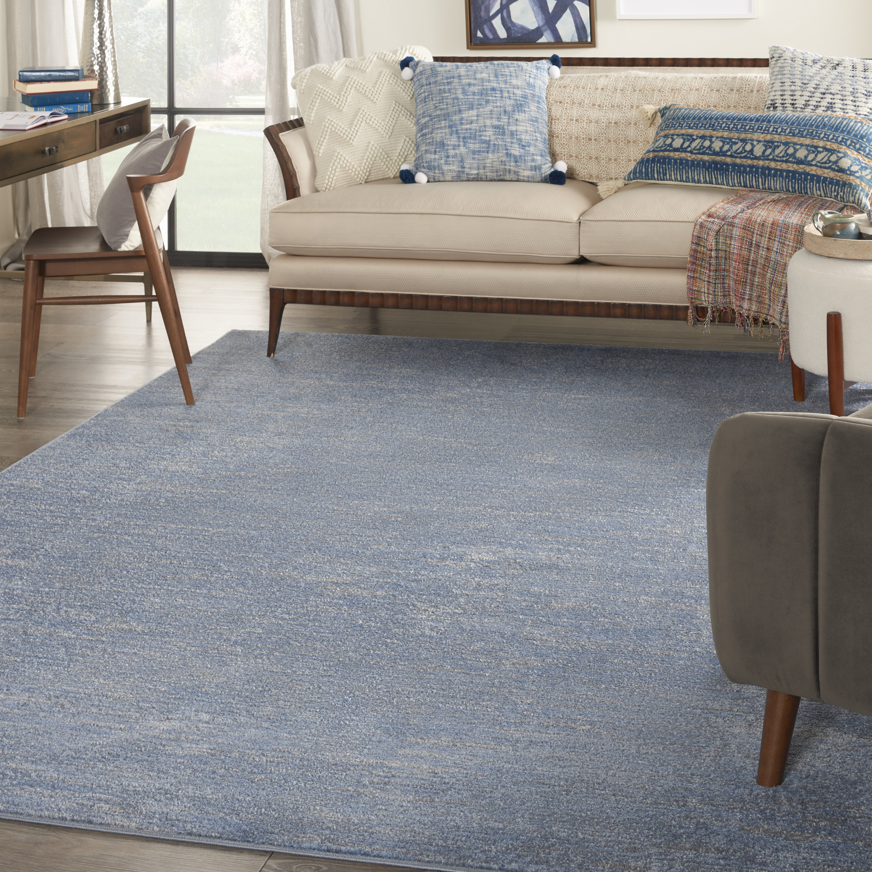 Nourison Nourison Essentials 8' x 10' Blue Grey Outdoor Rug