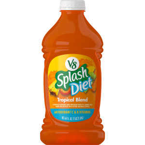 V8 Splash® Diet Tropical Blend Flavored Juice Beverage, 64 fl oz Bottle (6 Pack)
