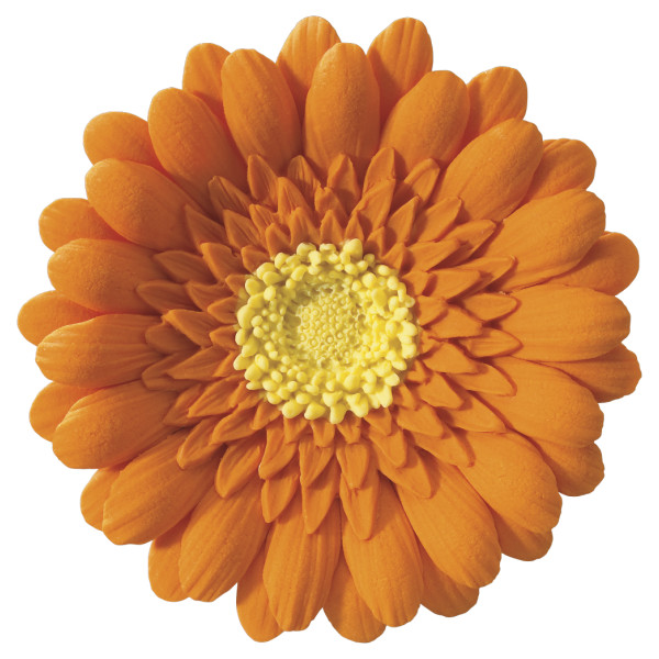 Orange Gerbera Daisy Gum Paste Flowers