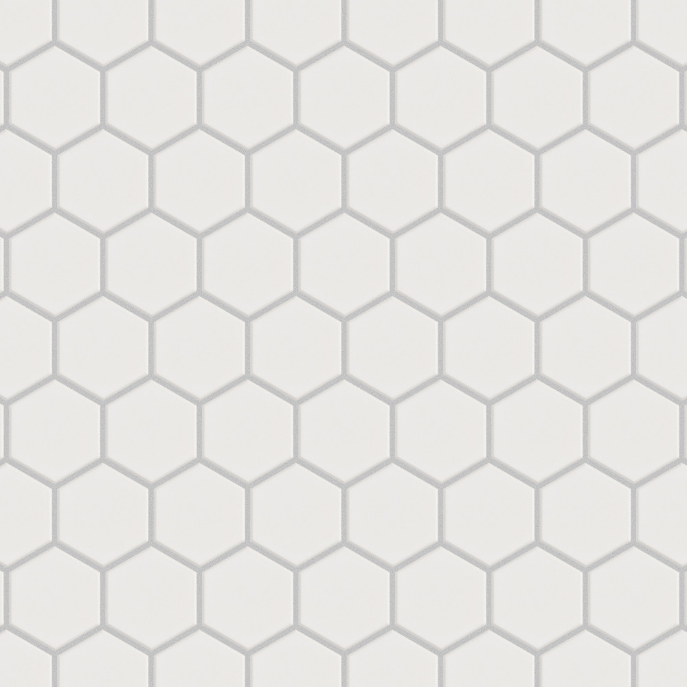 Gotham 2″ Hex White 11-1/8 in. x 12-5/8 in. Porcelain Mosaic Tile