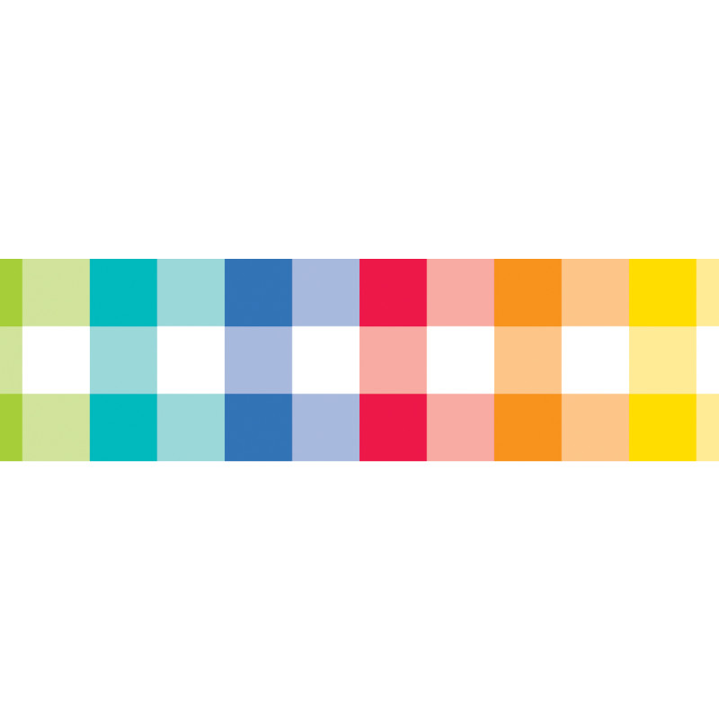 Core Decor Rainbow Buffalo Check EZ Border, 48 Feet