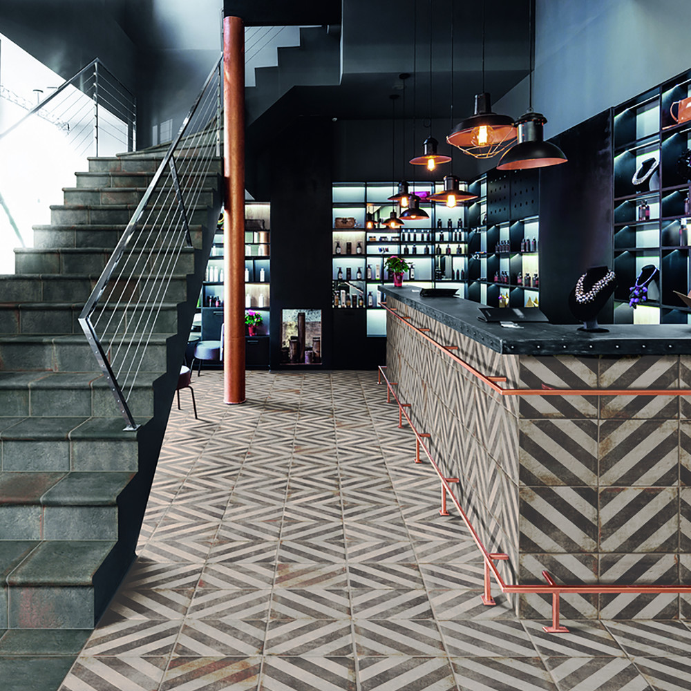 D’Anticatto Decor Obliqua 8-3/4 in. x 8-3/4 in. Porcelain Floor and Wall Tile