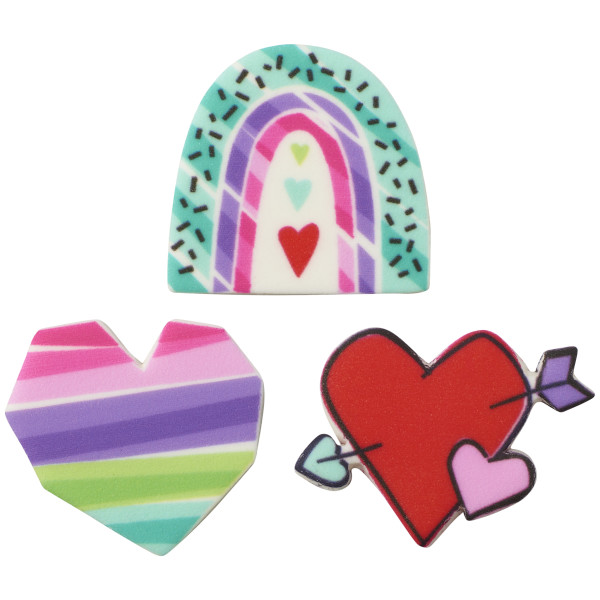 Rainbow Love Sweet Décor® Edible Decorations