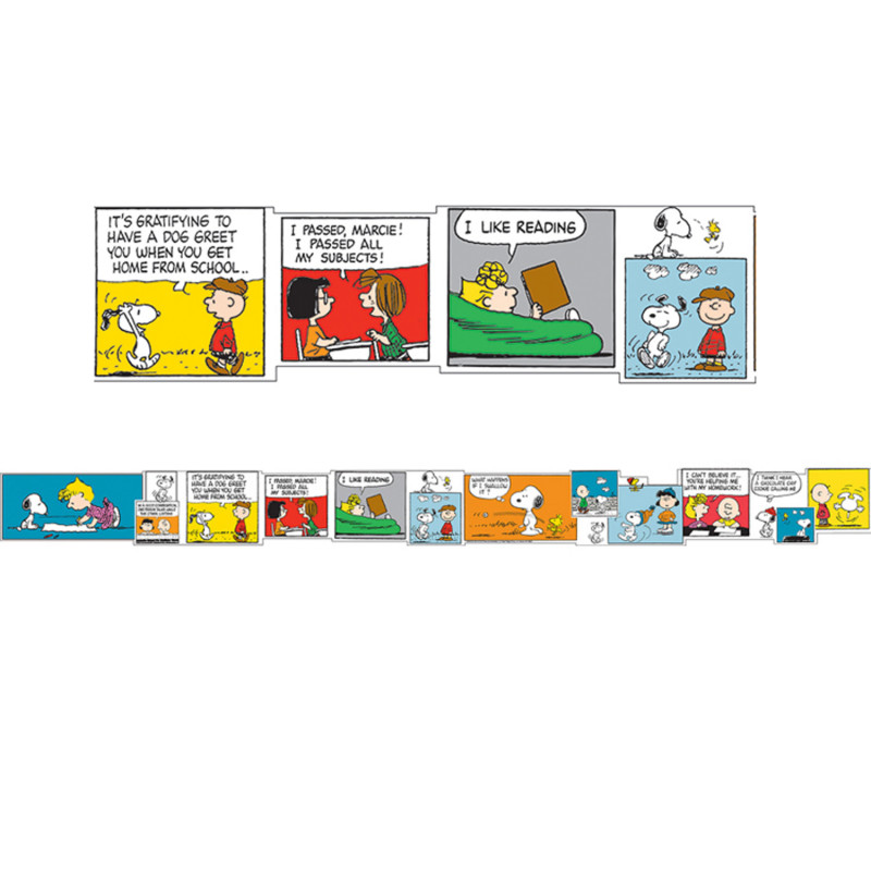 Peanuts® Comic Blocks Extra Wide Die Cut Deco Trim®, 37 Feet
