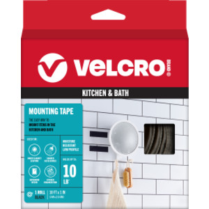 Heavy Duty Low-Profile Mounting Tape, 10 ft x 1 in, Black