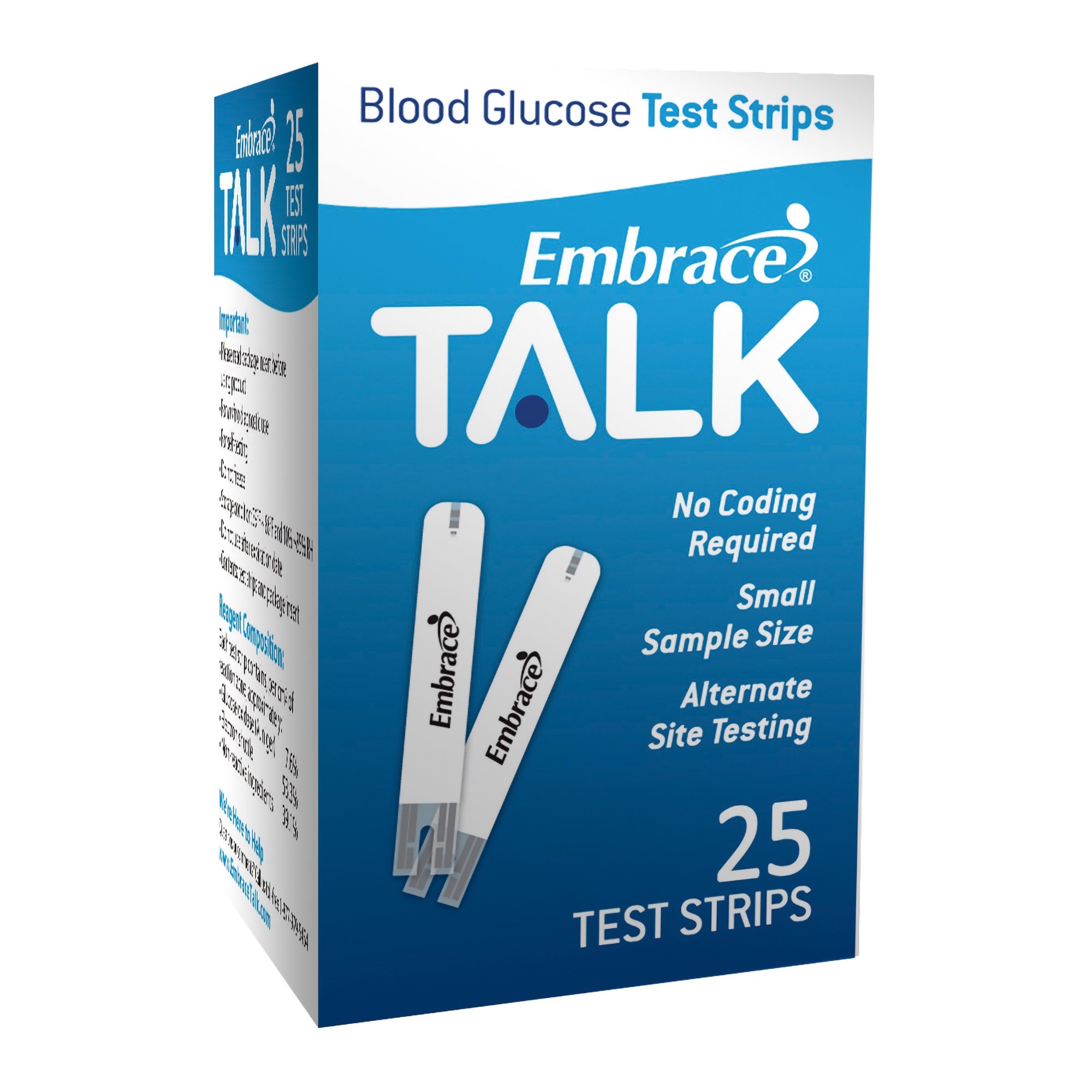Omnis Health Embrace Talk Blood Glucose Test Strips MK 1125168