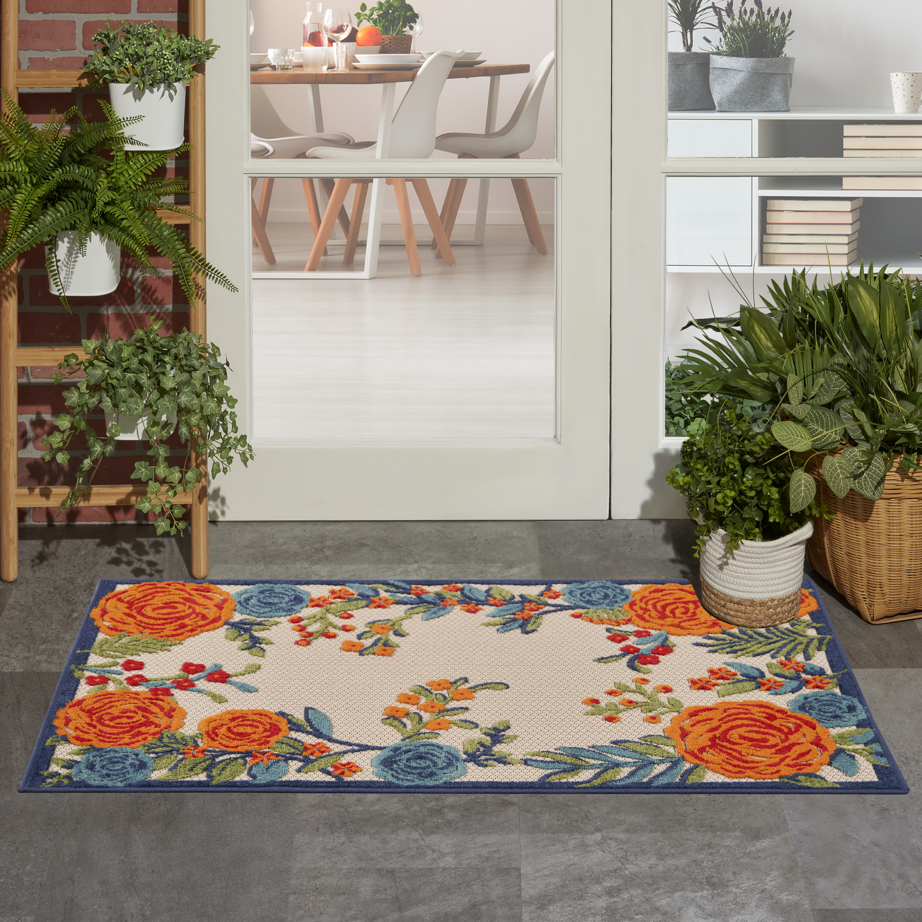 Nourison Aloha 2'8" x 4' Multicolor Contemporary Rug