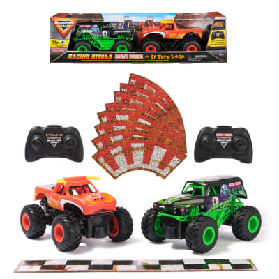 Monster Jam, Grave Digger Vs. El Toro Loco Racing Rivals RC 2-Pack, 1:24 Scale