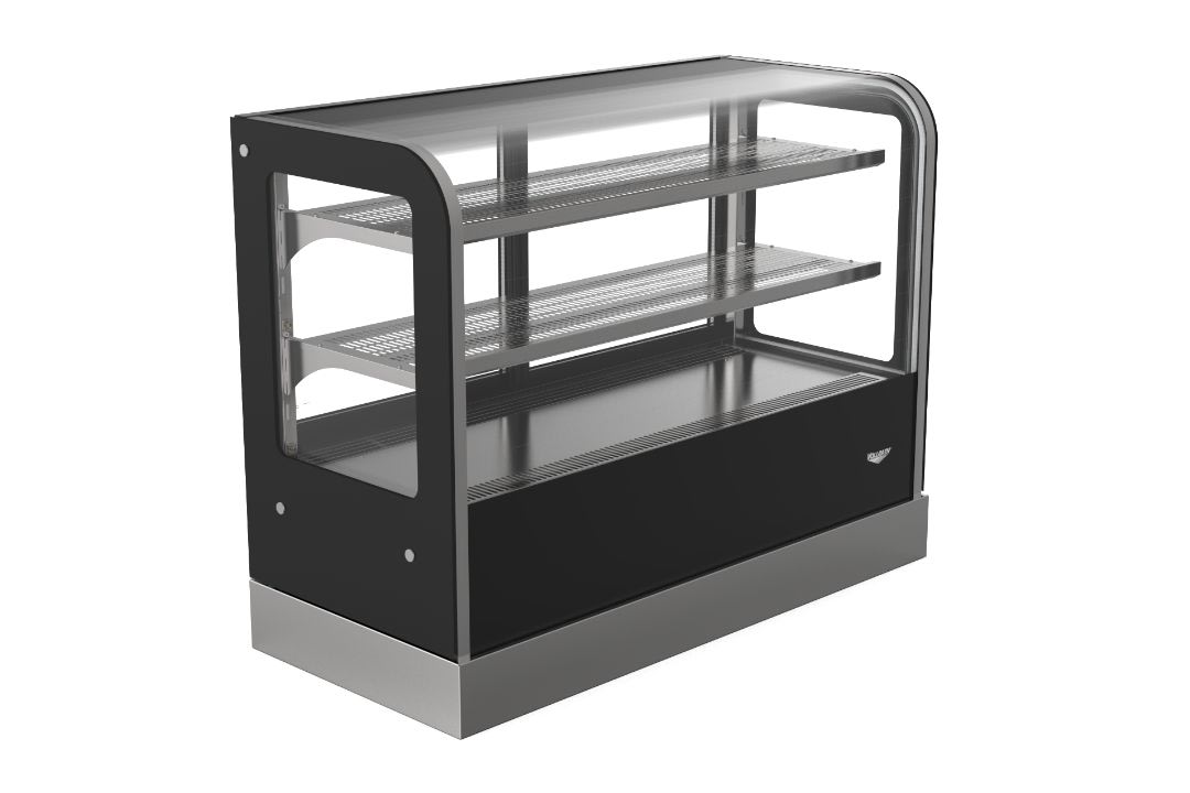 48-inch-wide 120-volt cubed-glass countertop Refrigerated deli display case with rear access