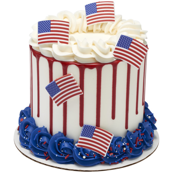 American Flag Cupcake Rings