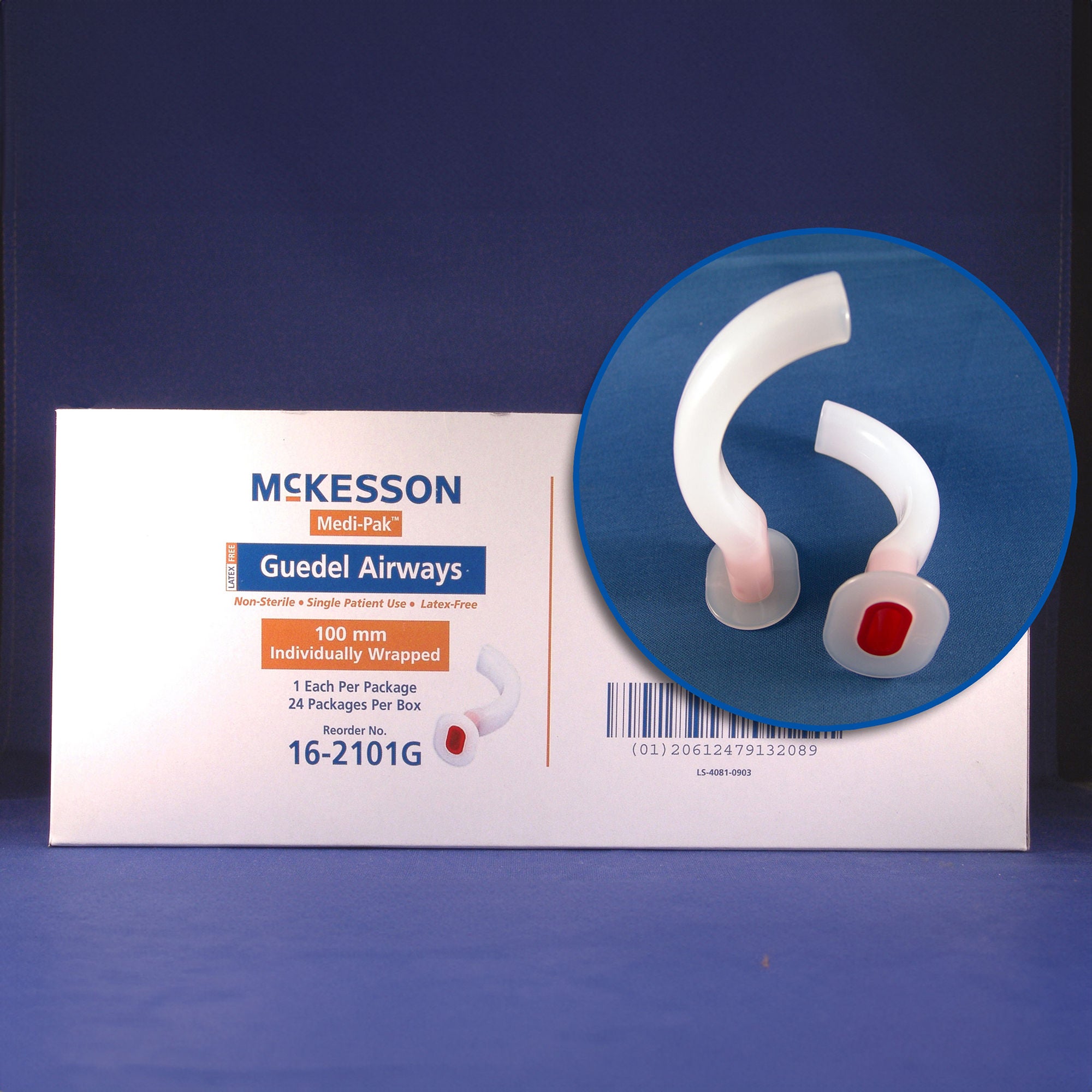 McKesson Oropharyngeal Airway, Size 5, 100 mm Length, ISO 10