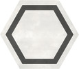 Lyra White 7×8 Hexagon Frame Deco