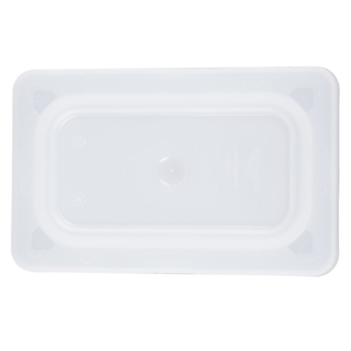 Ninth-size Super Pan V® flexible steam table pan lid in white