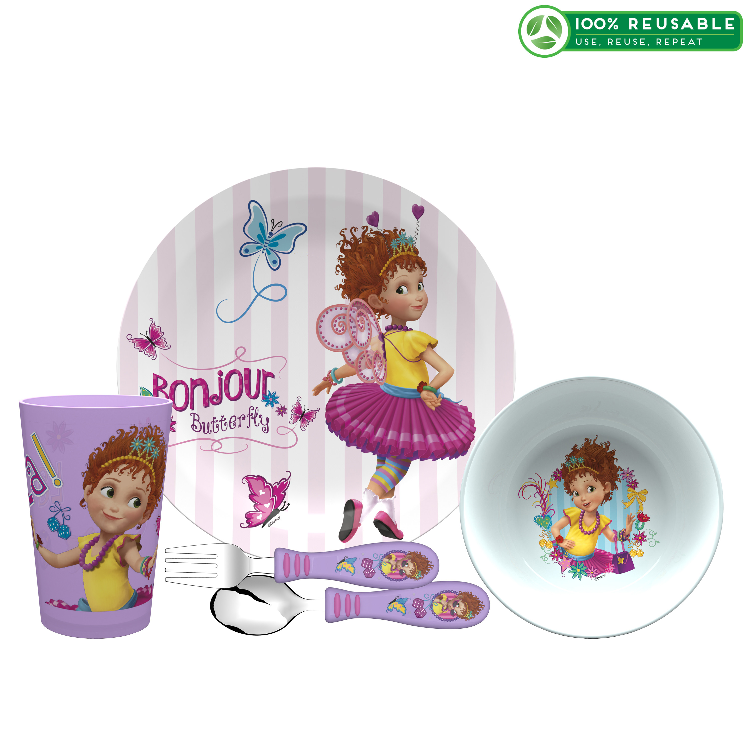 Disney Jr. Dinnerware Set, Fancy Nancy, 5-piece set slideshow image 1 Disney Jr. Dinnerware Set, Fancy Nancy, 5-piece set slideshow image 1