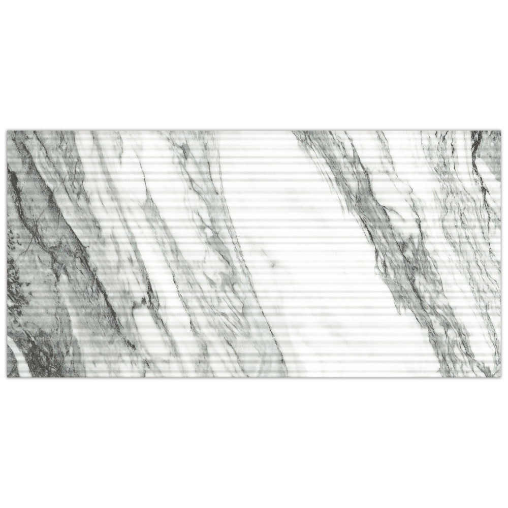 Touche Pleated Deco Zebre 23-1/2 in. x 47-1/8 in. Porcelain Floor and Wall Tile