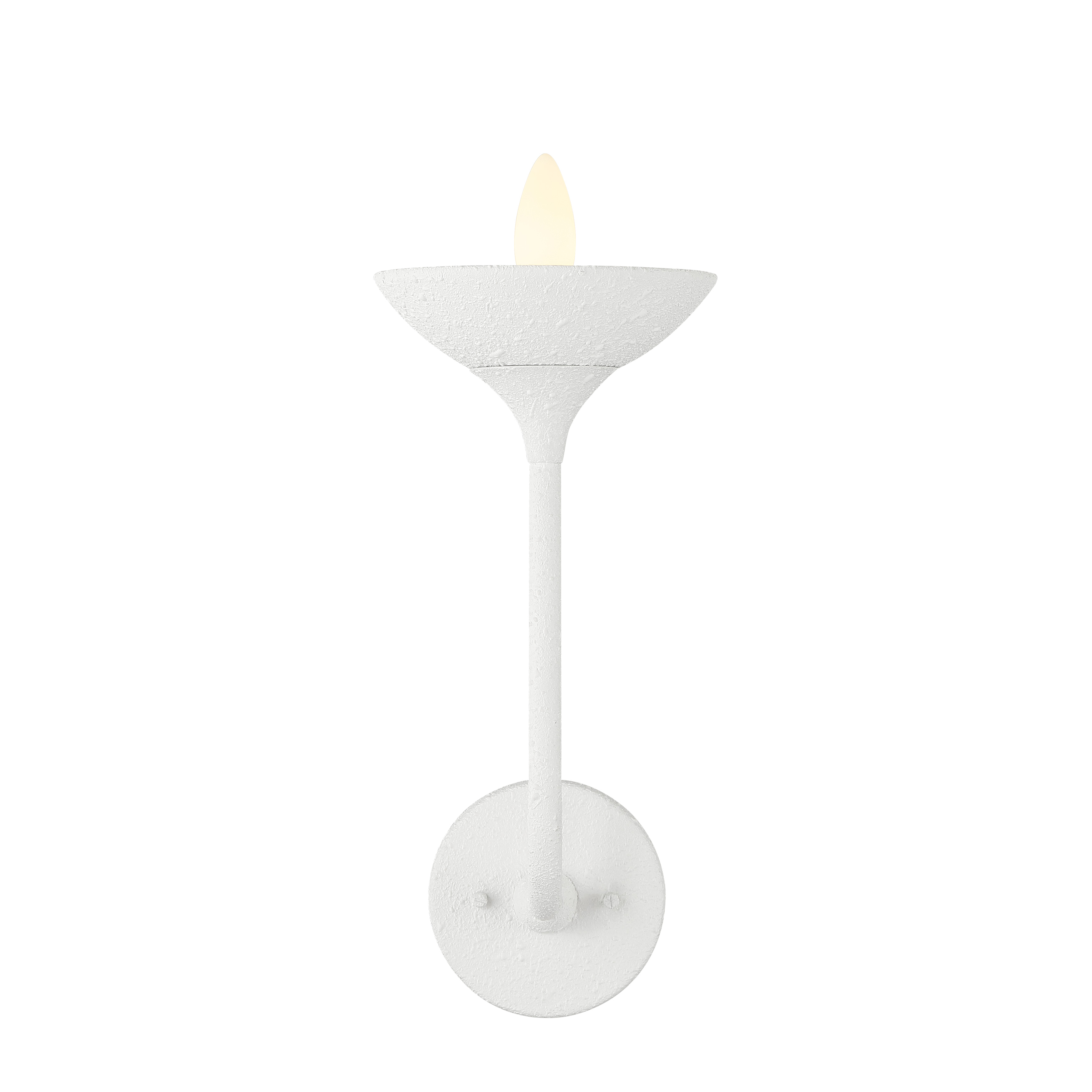The Ryton wall sconce delivers minimalist elegance with its plaster white finish and compact profile. Perfect for hallways, bathrooms, and bedrooms where clean lines and subtle lighting are desired. - alternate view