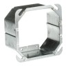Steel City® 4 in. Square Box Cover, Tile Wall Use, Steel, 2-Device, 2 in. Raised