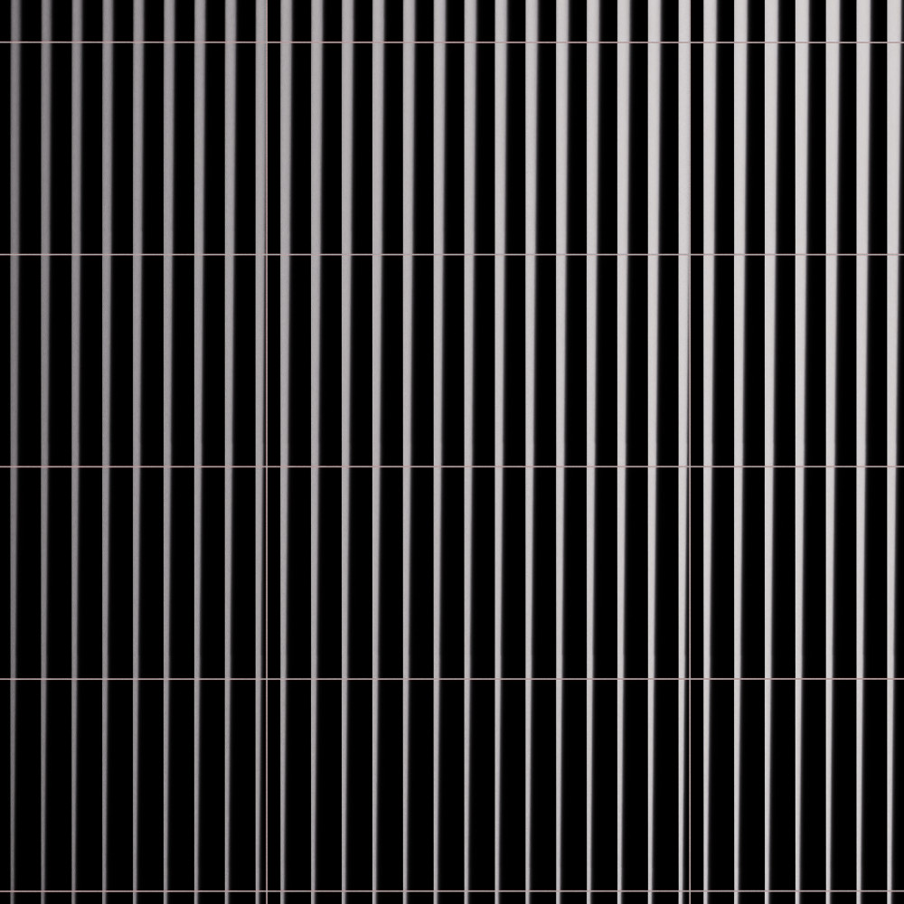 Crown Heights Rubik Glossy Black 5-7/8 in. x 11-3/4 in. Ceramic Wall Tile