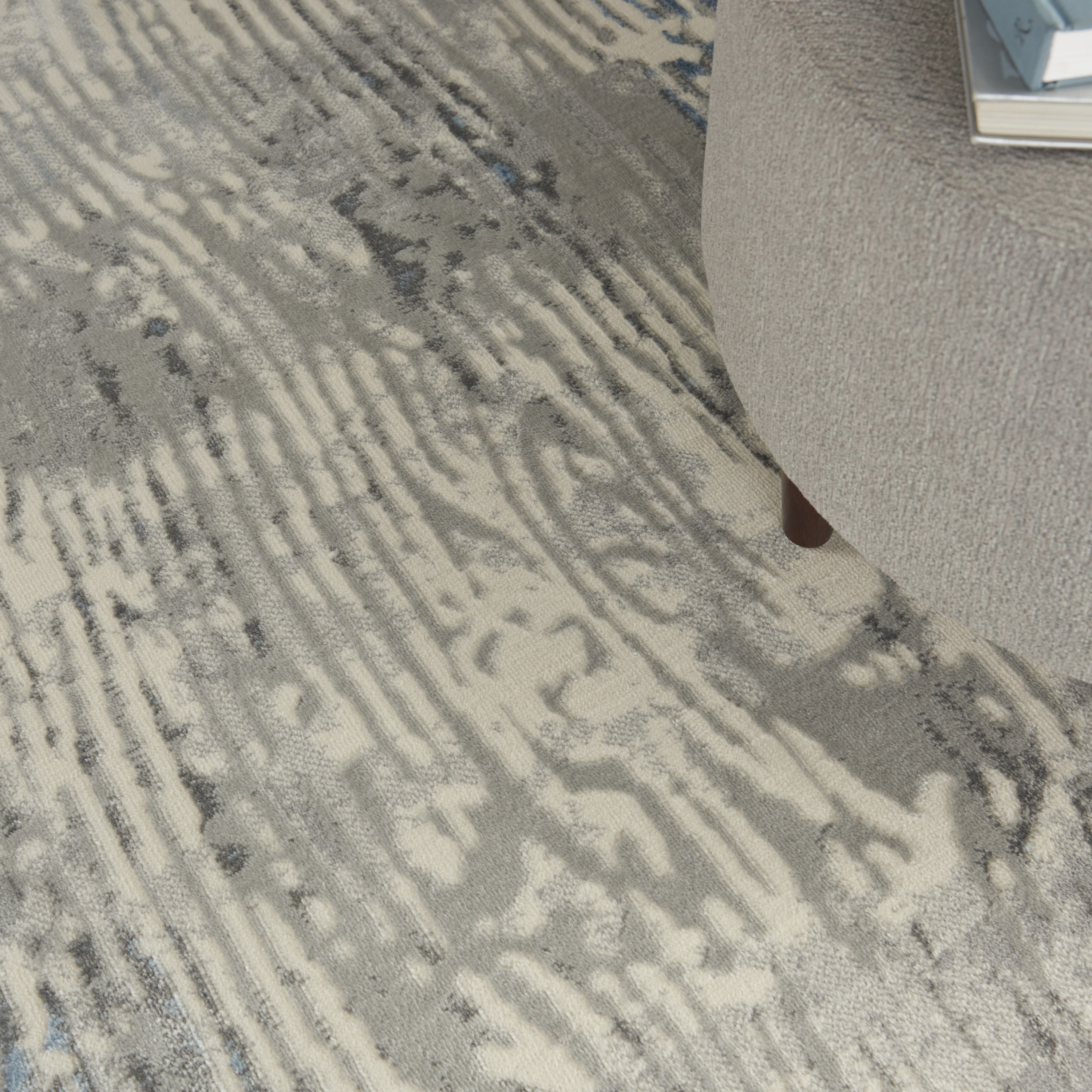 Nourison Solace 8' x 10' Ivory Grey Blue Modern Indoor Rug