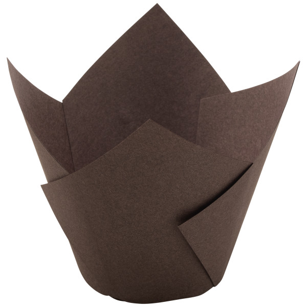 Brown Tulip Baking Cups
