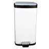 Impact, Step-On, 4.5gal, Metal, White, Rectangle, Receptacle