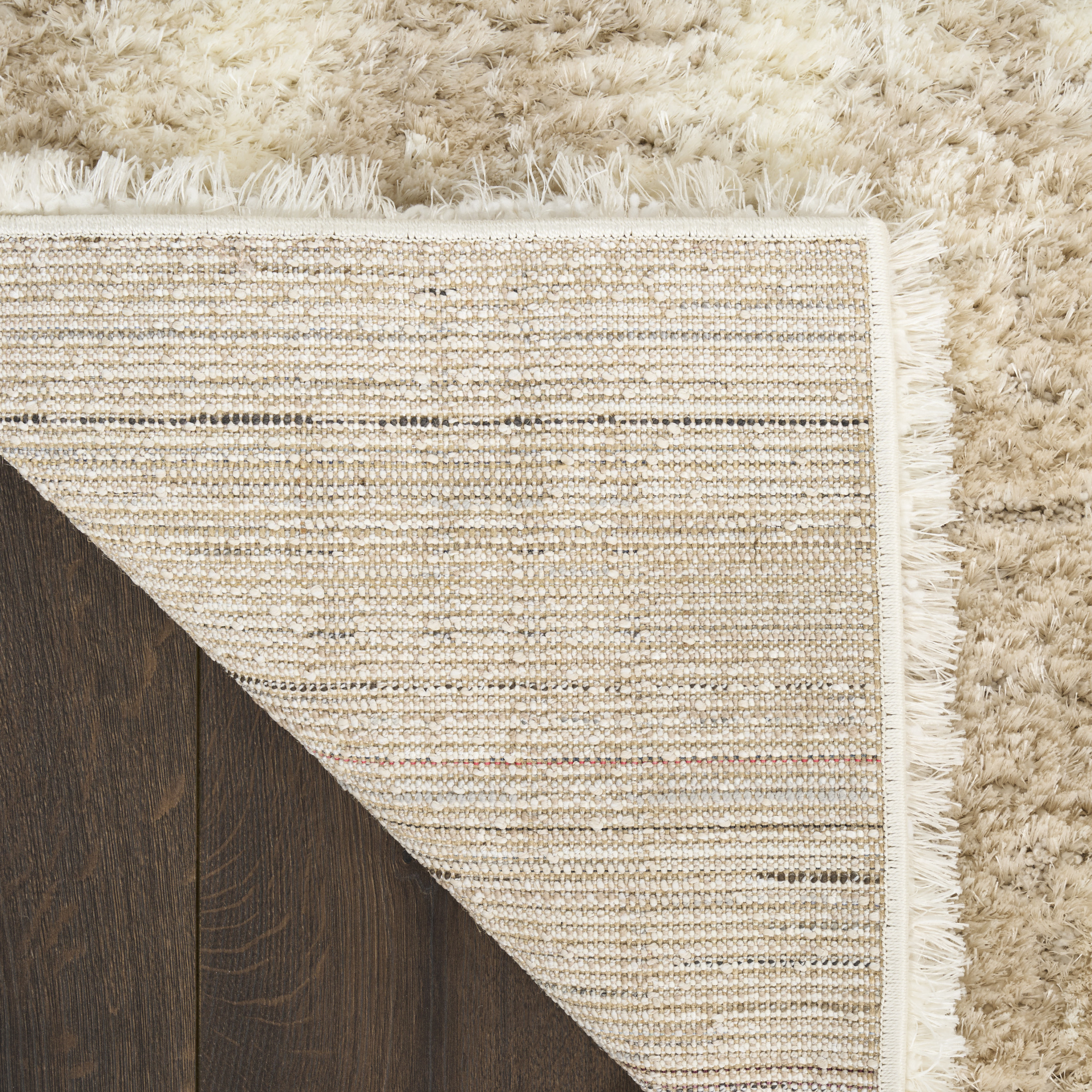 Nourison Dreamy Shag 5'3" x 7'3" Ivory Beige Modern Indoor Rug
