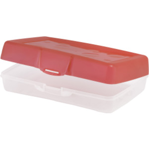 Standard Pencil Hard Case, 8.25 x 5.25 x 2.25 in, Red