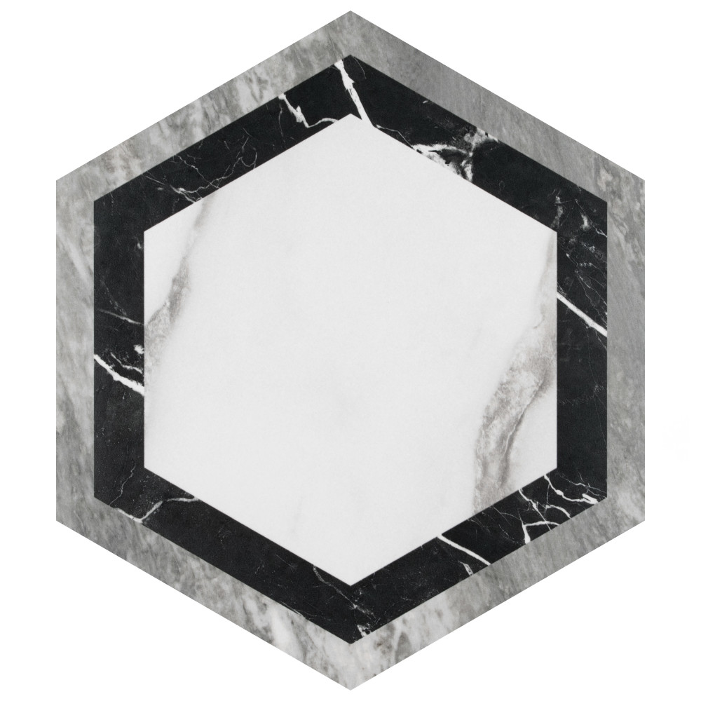 Marbilia Hex Agra with Biotech 11 in. x 13 in. Porcelain Floor and Wall Tile