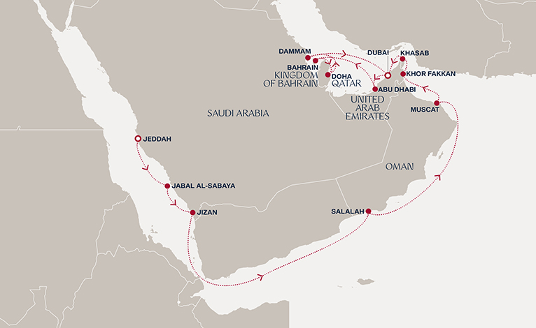 Itinerary map