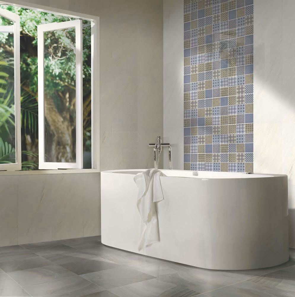 Sample – Classico 4″ Square Mix Porcelain Mosaic Tile