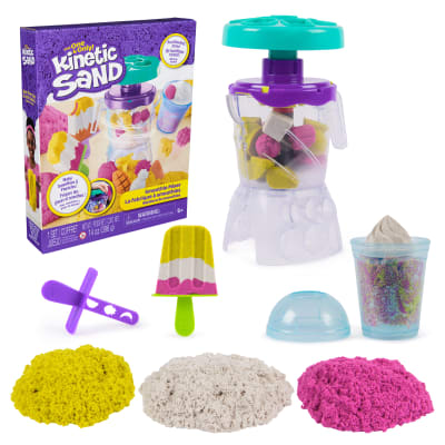 Kinetic Sand, Smoothie Mixer Playset with 14 oz Play Sand, Tools & Popsicle Mold, Play Food Toy, Arts and Crafts Kids Toys for Girls & Boys Ages 5 and up