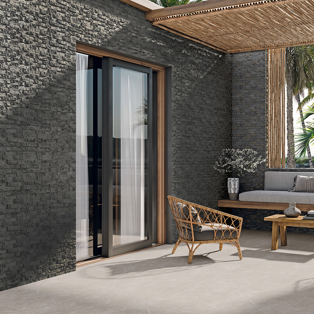 Irazu Antracita 7-7/8 in. x 23-1/2 in. Porcelain Wall Tile