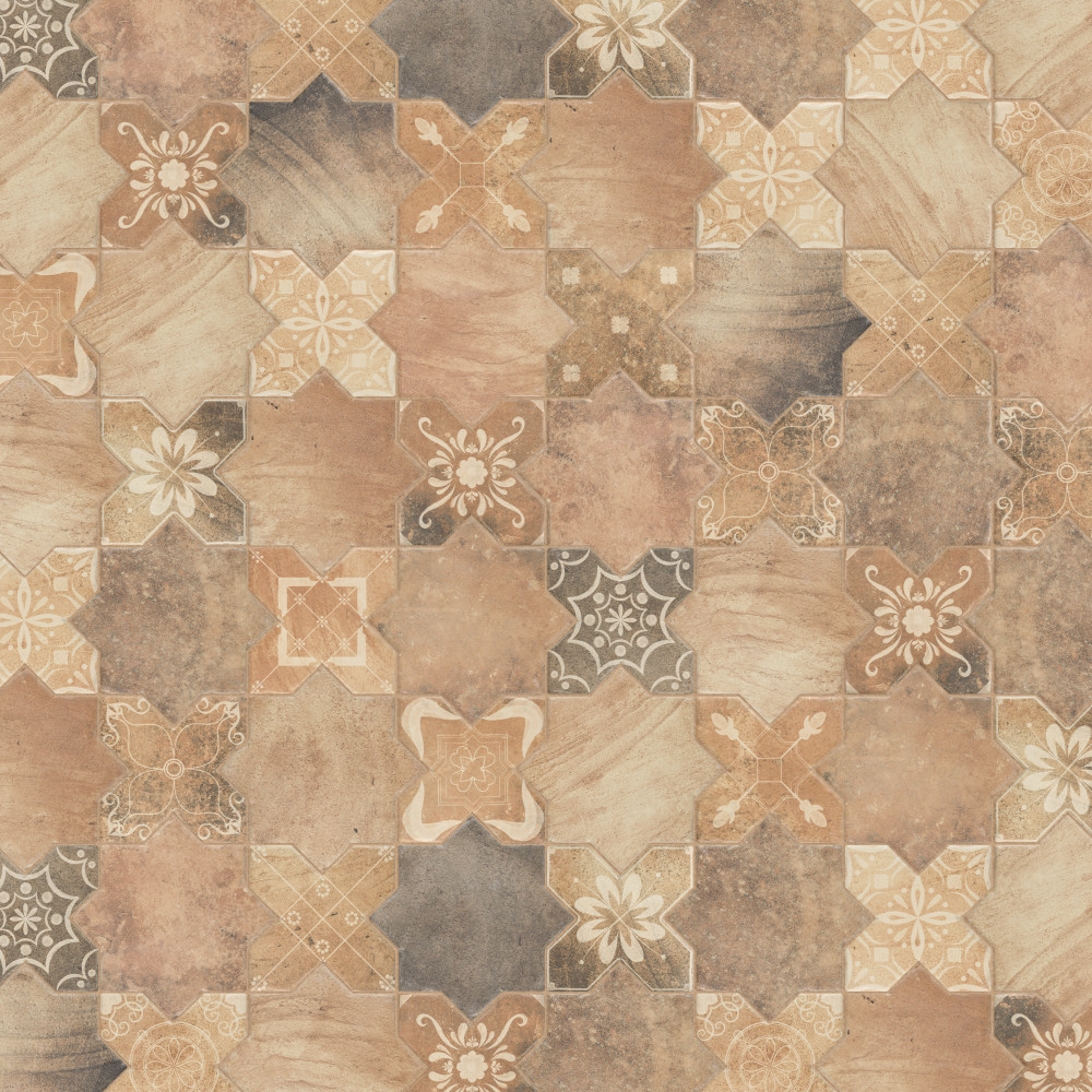 Tech Land Cross Fire Temple 6 in. x 6 in. Porcelain Floor and Wall Tile