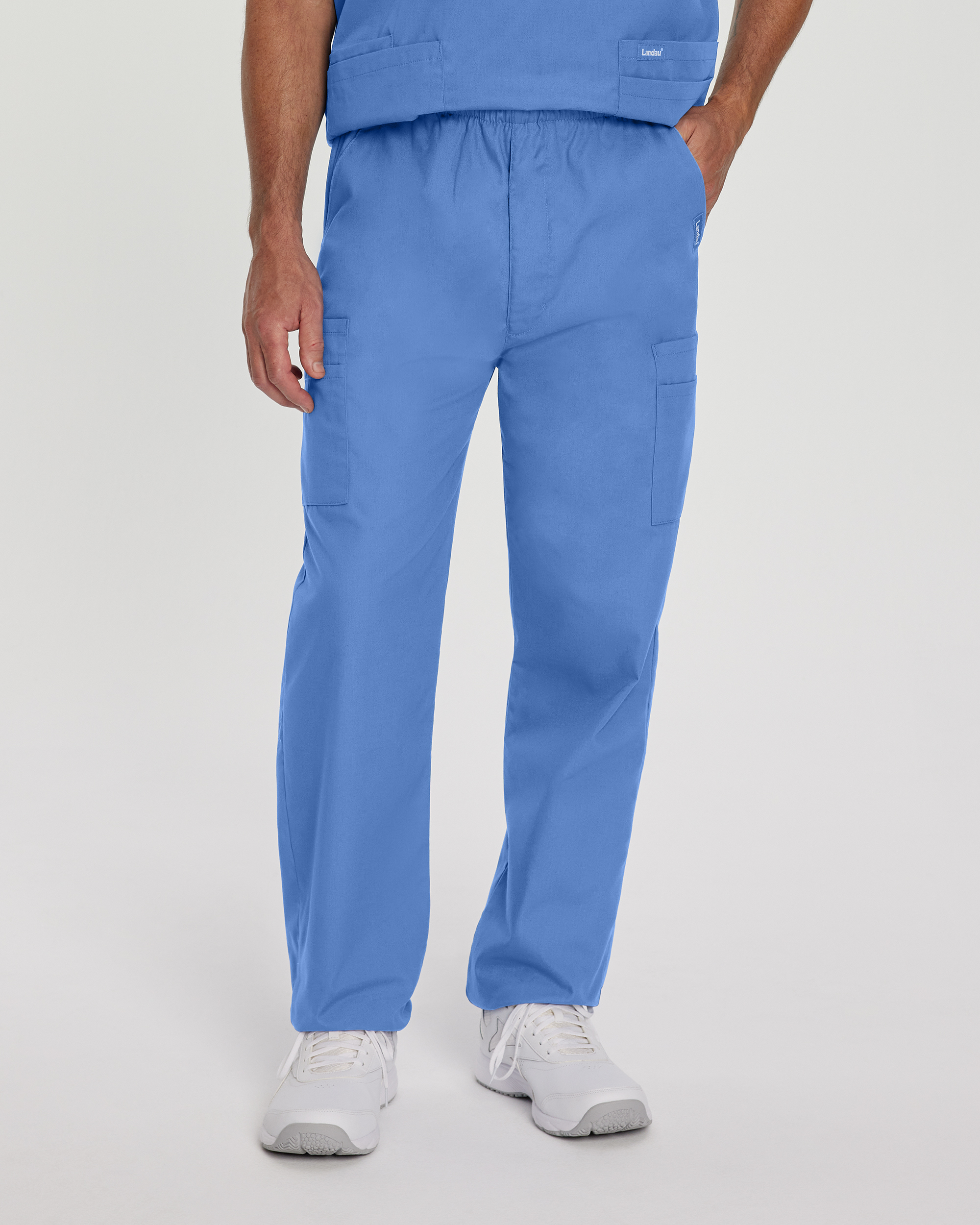 Landau Essentials Men&#8216;s Cargo Scrub Pants-Landau