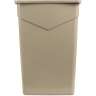 Carlisle, TrimLine™, 23gal, LLDPE, Beige, Rectangle, Receptacle