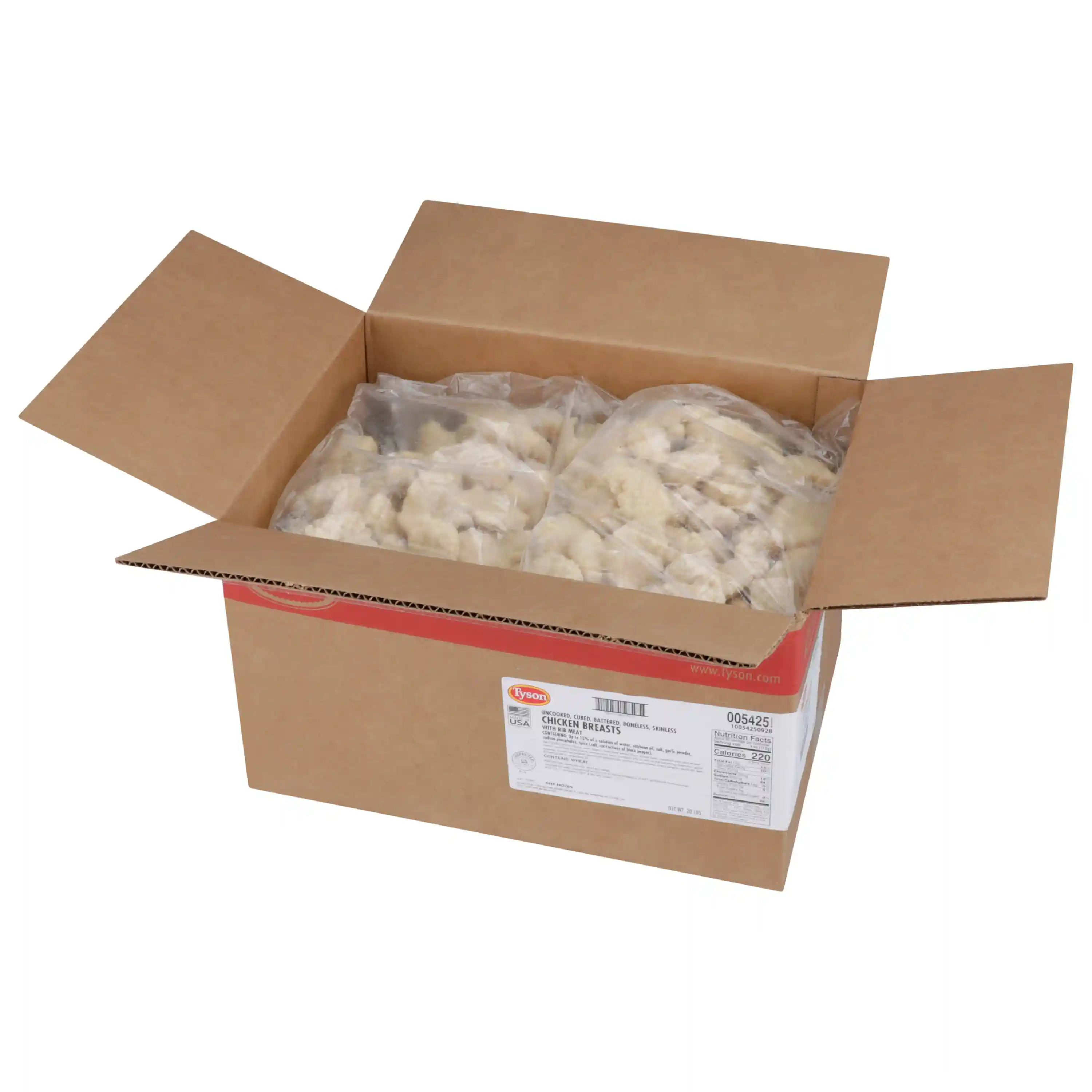 Tyson® Uncooked Battered Boneless Skinless Cubed Chicken Breast_image_4