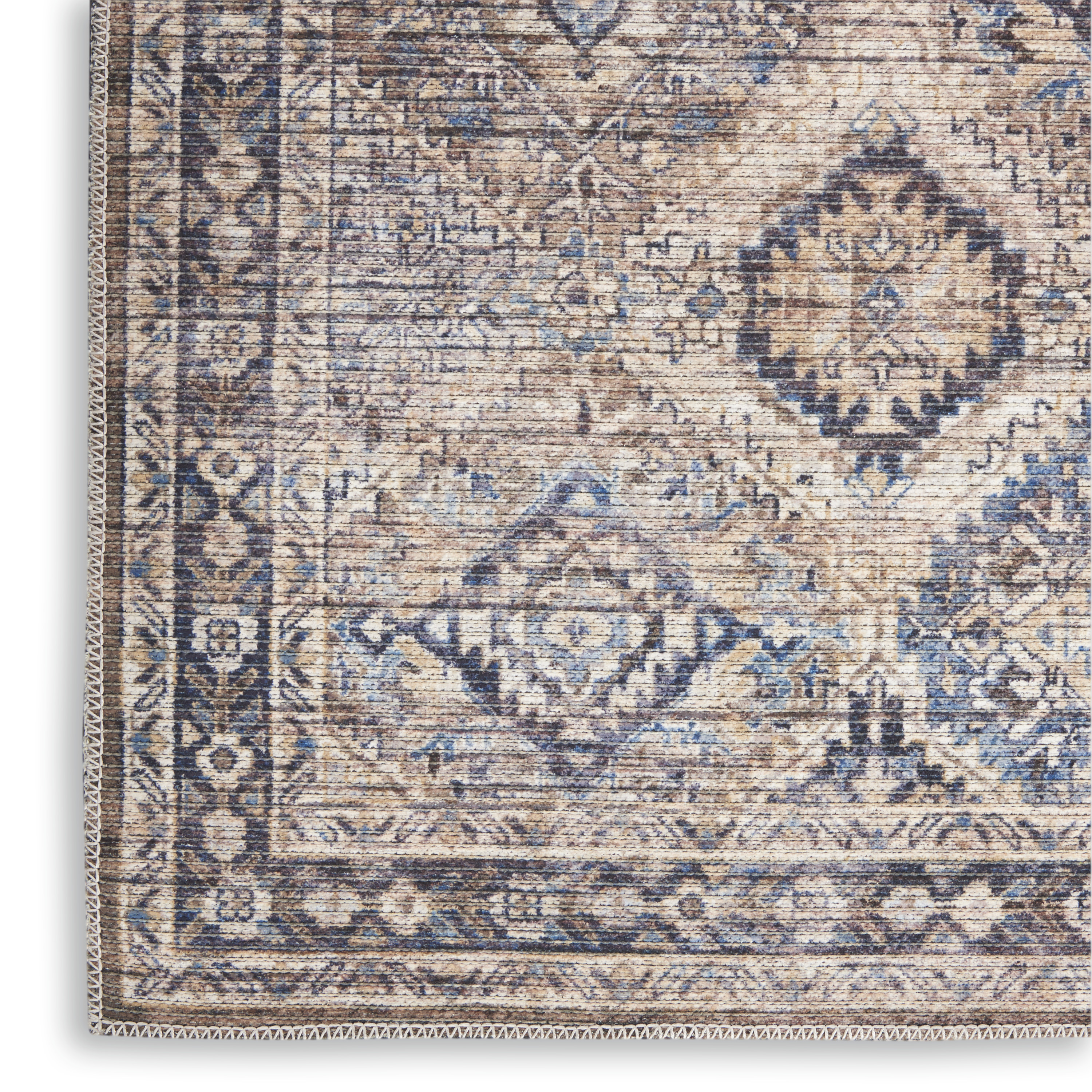 Nourison New Concept Washables 2' x 3'9" Ivory Latte Vintage Indoor Rug