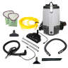 ProTeam, ProVac FS 6 w/ Commercial Power Nozzle Tool Kit, 14", Backpack Vacuum