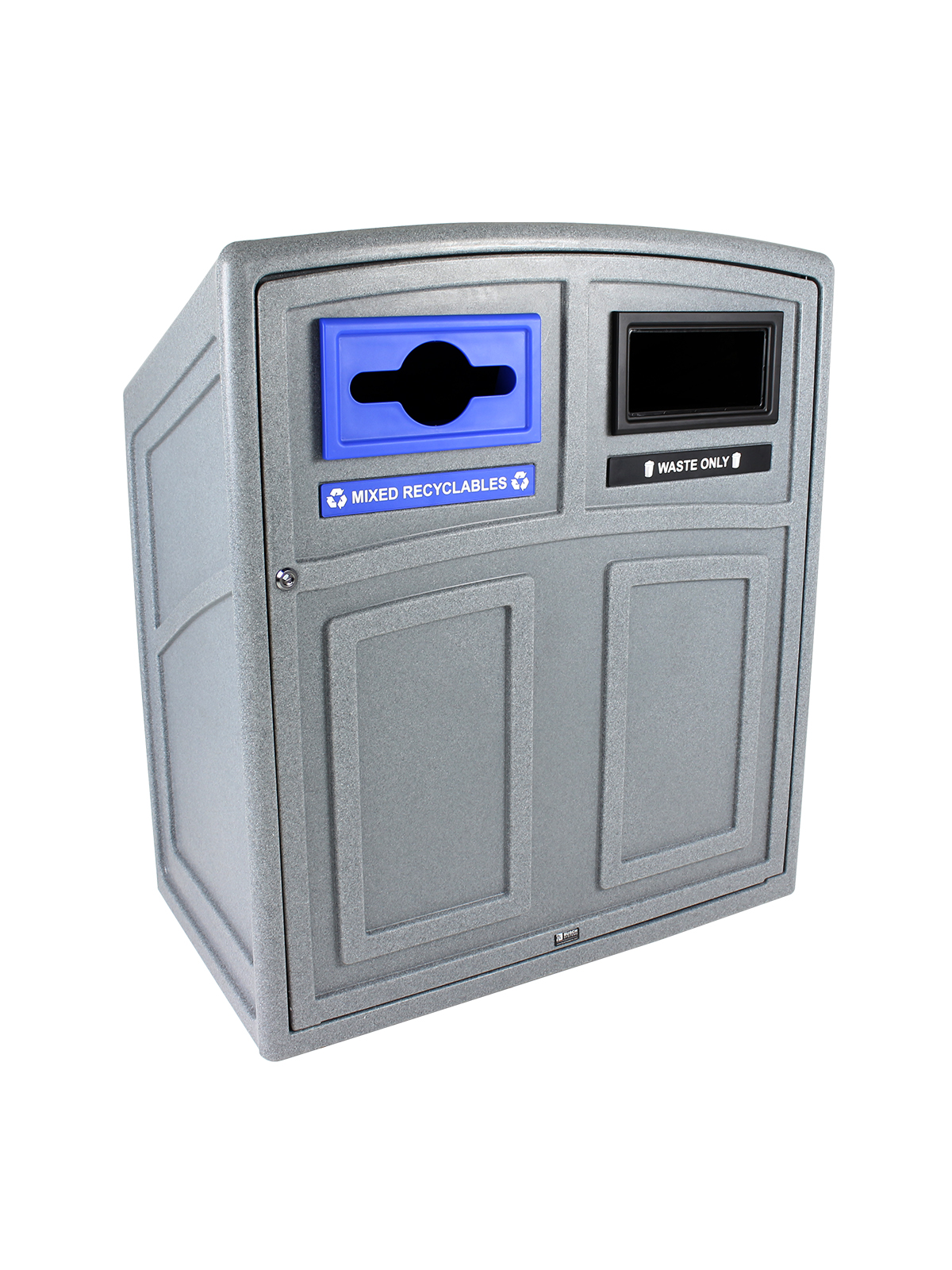 UPTOWN – Double – Kit – Mixed Recyclables-Waste – Mixed-Full – Greystone