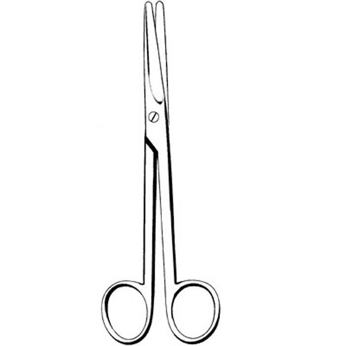 Dissecting Scissors Merit™ Mayo 6-3/4 Inch Length Floor / Office Grade Pakistani Stainless Steel NonSterile Finger Ring Handle Straight Blunt Tip / Blunt Tip